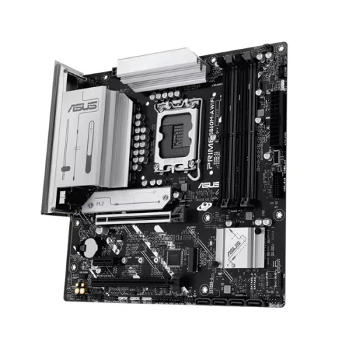Asus Alaplap - Intel PRIME B860M-A WIFI s1851 (B860, 4xDDR5 8666+MHz, 4xSATA3, 2xM.2, HDMI+2xDP)