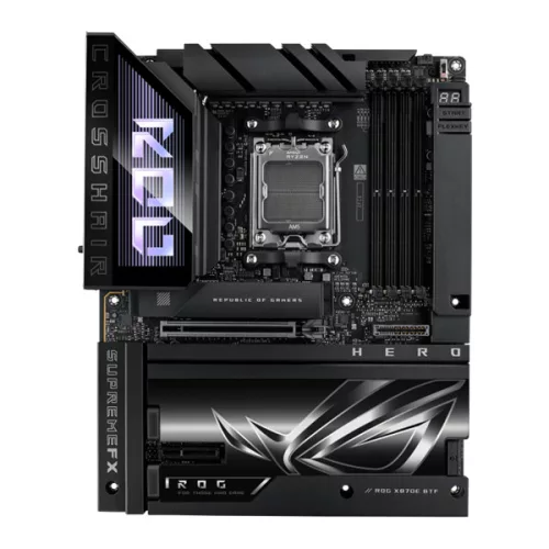 Asus Alaplap - AMD ROG CROSSHAIR X870E HERO BTF AM5 (X870E, ATX, 4xDDR5 8600+MHz, 4xSATA3, 5x M.2, HDMI+2xUSB4)