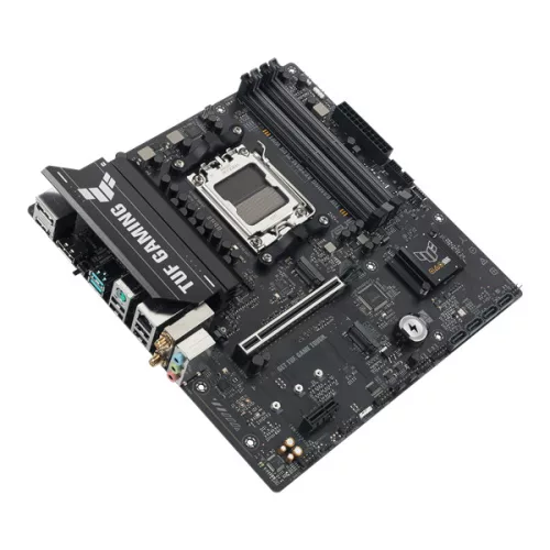 Asus Alaplap - AMD TUF GAMING A620AM-PLUS WIFI AM5 (A620, 4xDDR5 7600+MHz, 1x 2,5 Gb LAN, 2xM.2, 4xSATA3, HDMI+2xDP)