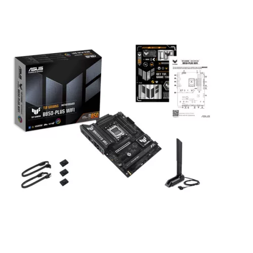 Asus Alaplap - AMD TUF GAMING B850-PLUS WIFI AM5 (B850, ATX, 4xDDR5 8000+MHz, 4xSATA3, 3x M.2, HDMI+DP)