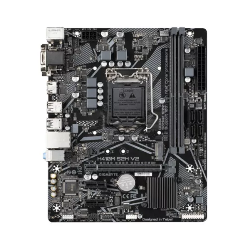 Gigabyte Alaplap - Intel H410M S2H V2 s1200 (H470, 2xDDR4 2933MHz, 1xGBE LAN, 4xSATA3, M.2, 6xUSB2.0, 4xUSB3.2)
