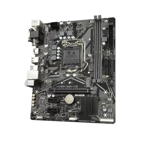 Gigabyte Alaplap - Intel H410M S2H V2 s1200 (H470, 2xDDR4 2933MHz, 1xGBE LAN, 4xSATA3, M.2, 6xUSB2.0, 4xUSB3.2)