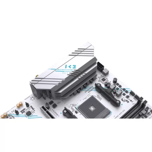 Maxsun Alaplap - AMD MS-B550M GAMING WIFI ICE AM4 (B550, mATX, 2xDDR4 3200MHz, 2xSATA3, 2xM.2, HDMI, DP)