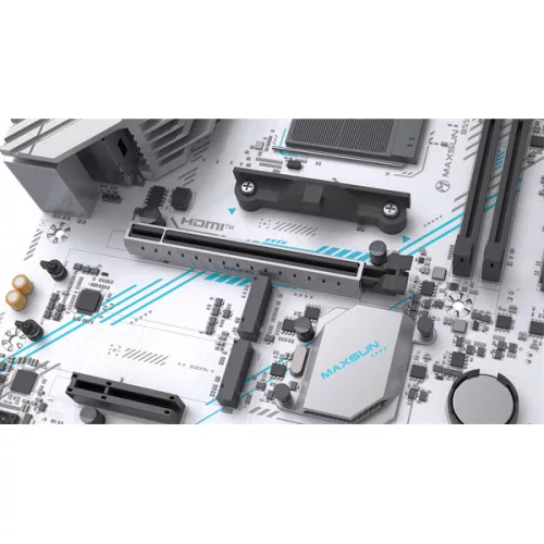 Maxsun Alaplap - AMD MS-B550M GAMING WIFI ICE AM4 (B550, mATX, 2xDDR4 3200MHz, 2xSATA3, 2xM.2, HDMI, DP)