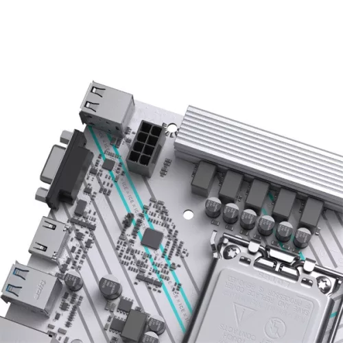 Maxsun Alaplap - Intel MS-B660M GAMING WIFI ICE s1700 (B660, mATX, 2xDDR4 3200MHz, 3xSATA3, M.2, HDMI, D-sub)