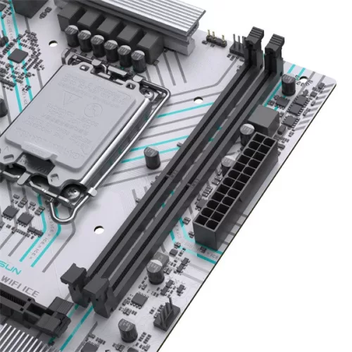 Maxsun Alaplap - Intel MS-B660M GAMING WIFI ICE s1700 (B660, mATX, 2xDDR4 3200MHz, 3xSATA3, M.2, HDMI, D-sub)