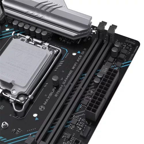 Maxsun Alaplap - Intel MS-B760M GAMING WIFI ACE D4 s1700 (B760, mATX, 2xDDR4 3200MHz, 3xSATA3, 2xM.2, HDMI, DP)