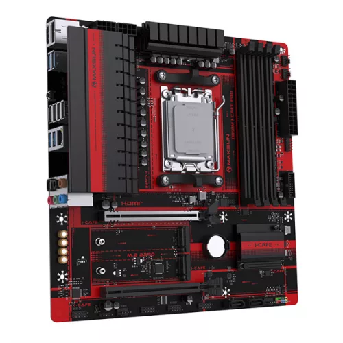 Maxsun Alaplap - AMD MS-B850M I-CAFE PRO AM5 (B850, ITX, 4xDDR5 8000MHz, 2xSATA3, 2xM.2, HDMI, DP)