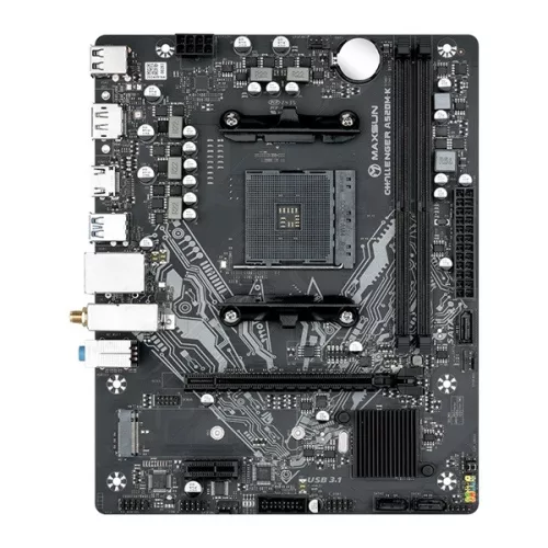 Maxsun Alaplap - AMD MS-CHALLENGER A520M-K WIFI AM4 (A520, mATX, 2xDDR4 2666MHz, 3xSATA3, M.2, HDMI, DP)