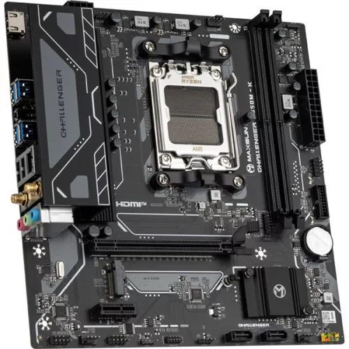 Maxsun Alaplap - AMD MS-CHALLENGER B650M-K WIFI AM5 (B650, mATX, 2xDDR5 6400MHz, 2xSATA3, M.2, HDMI)