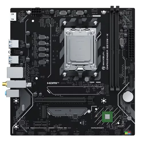 Maxsun Alaplap - AMD MS-CHALLENGER B850M-K WIFI AM5 (B850, mATX, 2xDDR5 8000MHz, 2xSATA3, M.2, HDMI)