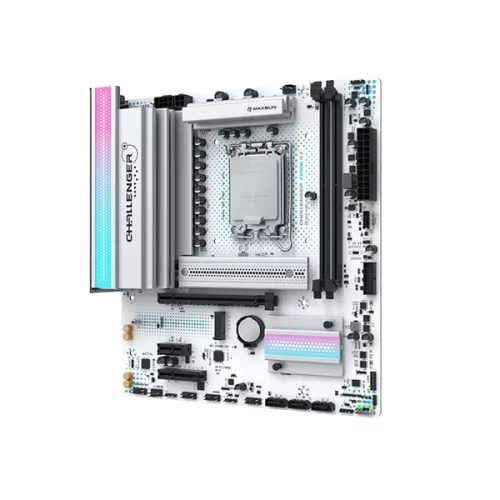 Maxsun Alaplap - Intel MS-CHALLENGER Z890M WIFI ICE s1851 (Z890, mATX, 2xDDR5 7000MHz, 3xSATA3, 2xM.2, HDMI, DP)