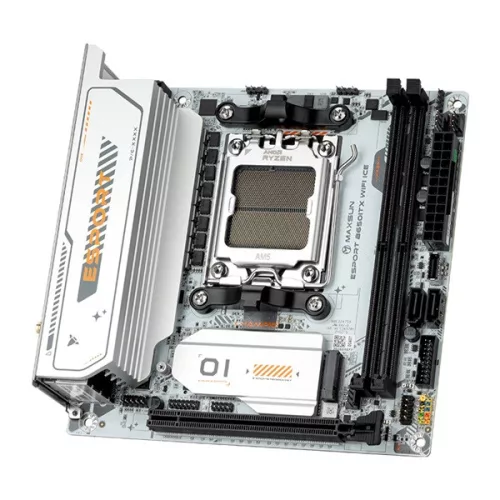 Maxsun Alaplap - AMD MS-ESPORT B650ITX WIFI ICE AM5 (B650, ITX, 2xDDR5 8000MHz, 2xSATA3, 2xM.2, HDMI, DP)