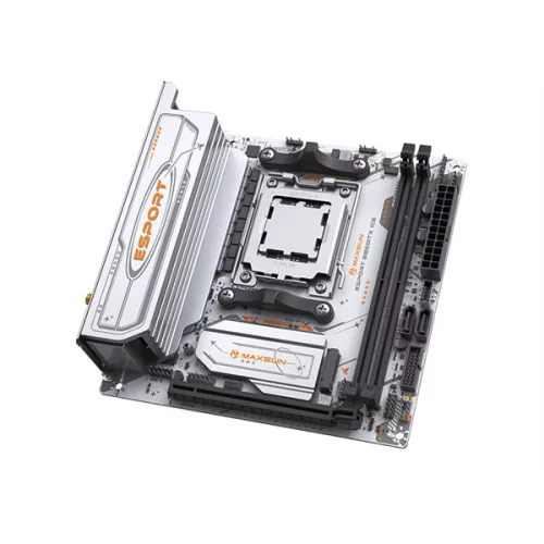 Maxsun Alaplap - AMD MS-ESPORT B850ITX WIFI ICE AM5 (B850, mATX, 2xDDR5 8000MHz, 2xSATA3, 2xM.2, HDMI, DP)