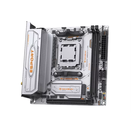Maxsun Alaplap - AMD MS-ESPORT B850ITX WIFI ICE AM5 (B850, mATX, 2xDDR5 8000MHz, 2xSATA3, 2xM.2, HDMI, DP)