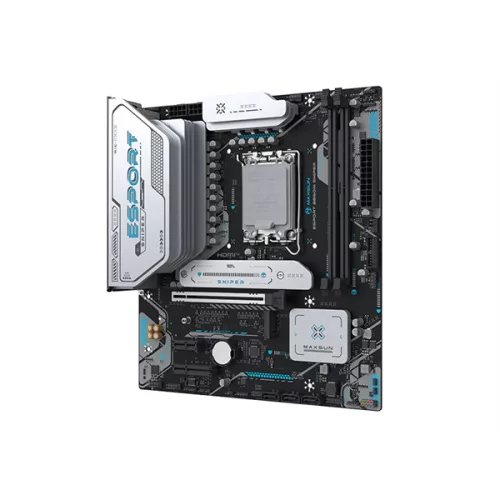 Maxsun Alaplap - Intel MS-ESPORT B860M SNIPER WIFI s1851 (B860, mATX, 2xDDR5 7200MHz, 3xSATA3, 2xM.2, HDMI, DP)
