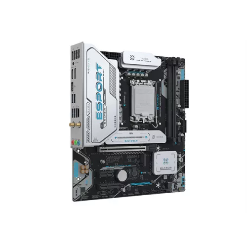 Maxsun Alaplap - Intel MS-ESPORT B860M SNIPER WIFI s1851 (B860, mATX, 2xDDR5 7200MHz, 3xSATA3, 2xM.2, HDMI, DP)