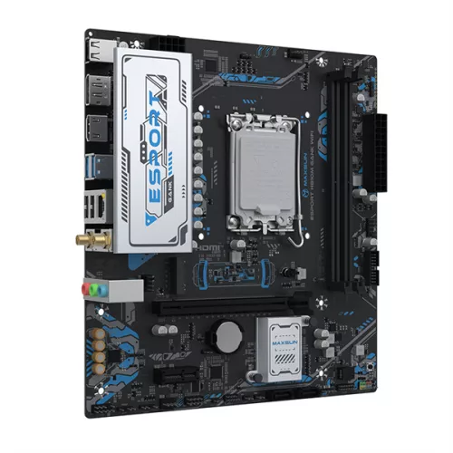 Maxsun Alaplap - Intel MS-ESPORT H810M GANK WIFI s1851 (H810, mATX, 2xDDR5 6400MHz, 2xSATA3, M.2, HDMI, DP)