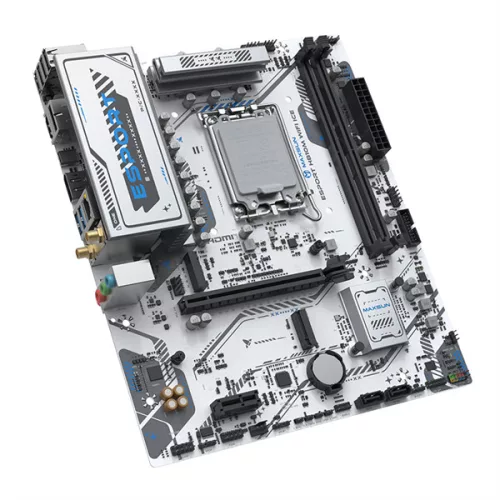 Maxsun Alaplap - Intel MS-ESPORT H810M WIFI ICE s1851 (H810, mATX, 2xDDR5 6400MHz, 2xSATA3, 2xM.2, HDMI, DP)