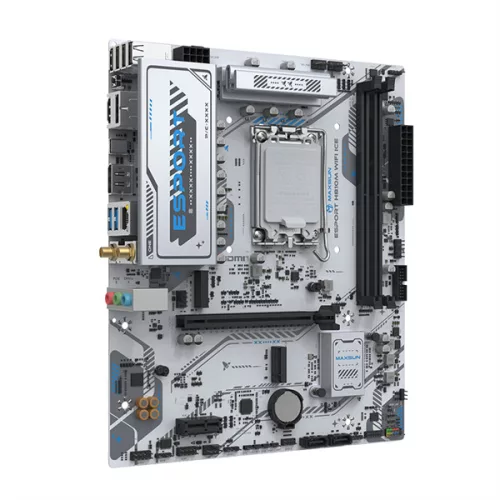 Maxsun Alaplap - Intel MS-ESPORT H810M WIFI ICE s1851 (H810, mATX, 2xDDR5 6400MHz, 2xSATA3, 2xM.2, HDMI, DP)