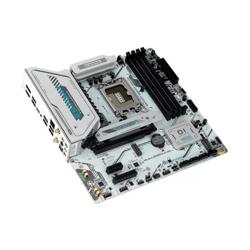 Maxsun Alaplap - Intel MS-ESPORT Z890M WIFI ICE s1851 (Z890, mATX, 4xDDR5 7800MHz, 4xSATA3, 3xM.2, HDMI, DP)