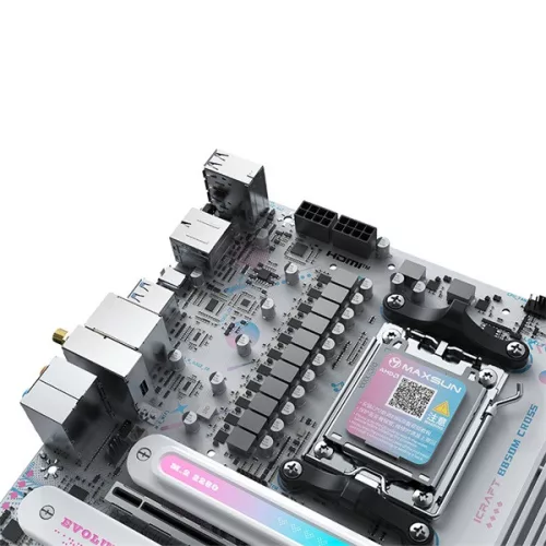 Maxsun Alaplap - AMD MS-ICRAFT B850M CROSS AM5 (B850, mATX, 4xDDR4 8000MHz, 2xSATA3, 3xM.2, HDMI, DP)