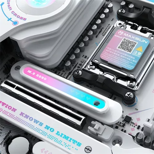 Maxsun Alaplap - AMD MS-ICRAFT B850M CROSS AM5 (B850, mATX, 4xDDR4 8000MHz, 2xSATA3, 3xM.2, HDMI, DP)