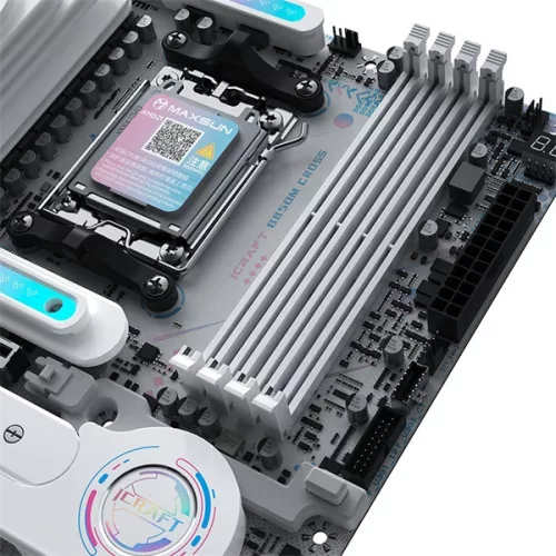 Maxsun Alaplap - AMD MS-ICRAFT B850M CROSS AM5 (B850, mATX, 4xDDR4 8000MHz, 2xSATA3, 3xM.2, HDMI, DP)