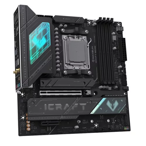 Maxsun Alaplap - AMD MS-ICRAFT B850M WIFI AM5 (B850, mATX, 4xDDR4 8000MHz, 2xSATA3, 3xM.2, HDMI, DP)