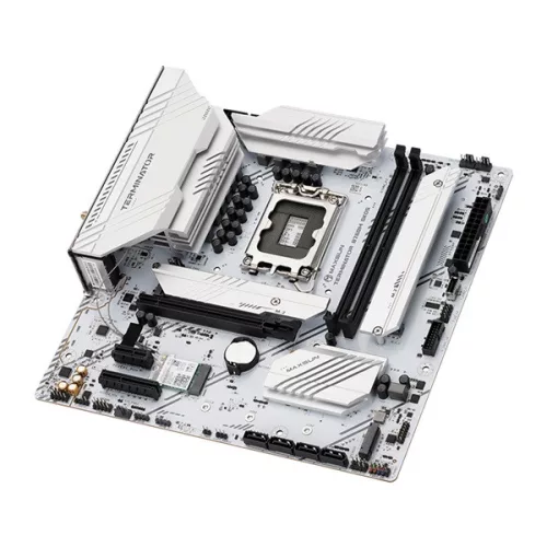 Maxsun Alaplap - Intel MS-TERMINATOR B760M GKD5 ICE s1700 (B760, mATX, 2xDDR5 7600MHz, 4xSATA3, 3xM.2, HDMI, DP)