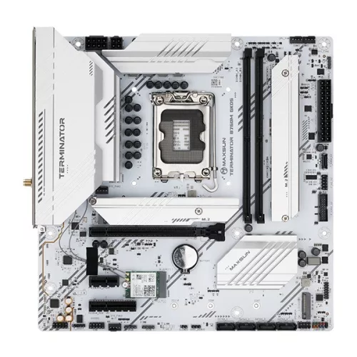 Maxsun Alaplap - Intel MS-TERMINATOR B760M GKD5 ICE s1700 (B760, mATX, 2xDDR5 7600MHz, 4xSATA3, 3xM.2, HDMI, DP)