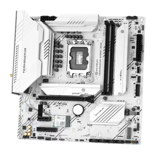 Maxsun Alaplap - Intel MS-TERMINATOR B760M GKD5 ICE s1700 (B760, mATX, 2xDDR5 7600MHz, 4xSATA3, 3xM.2, HDMI, DP)