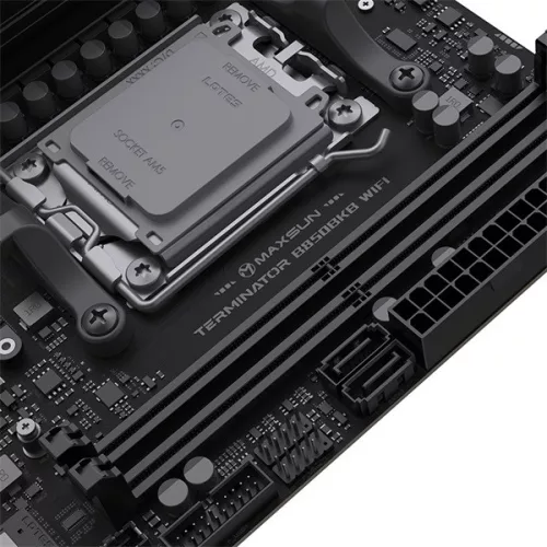 Maxsun Alaplap - AMD MS-TERMINATOR B850M PRO II WIFI7 AM5 (B850, mATX, 4xDDR5 8000MHz, 2xSATA3, 3xM.2, HDMI, DP)