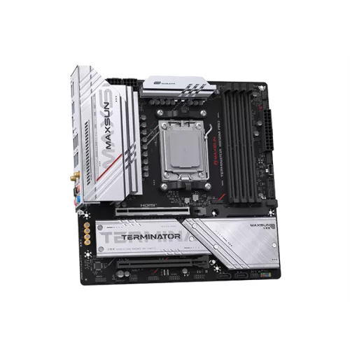 Maxsun Alaplap - AMD MS-TERMINATOR B850M PRO WIFI AM5 (B850, mATX, 4xDDR5 8000MHz, 2xSATA3, 3xM.2, HDMI, DP)