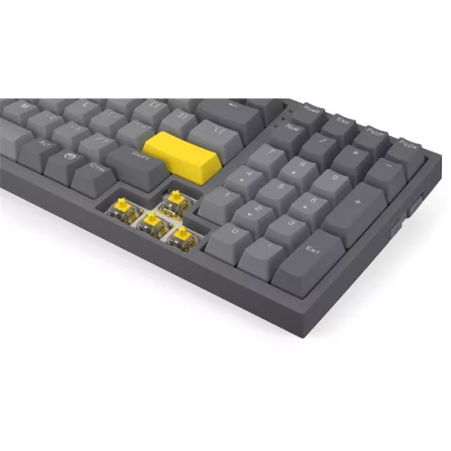 Endorfy Wireless Billentyűzet - Celeris 1800 (RGB, Gateron Yellow Switch, mechanikus, 100 gomb, 1,8m, US)