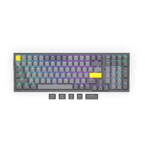 Endorfy Wireless Billentyűzet - Celeris 1800 (RGB, Gateron Yellow Switch, mechanikus, 100 gomb, 1,8m, US)