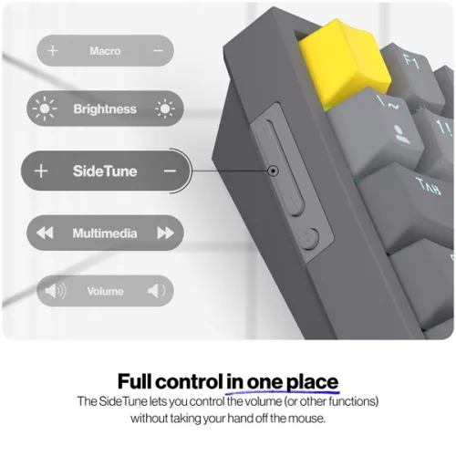 Endorfy Wireless Billentyűzet - Celeris 1800 (RGB, Gateron Yellow Switch, mechanikus, 100 gomb, 1,8m, US)