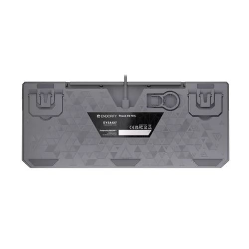 Endorfy Billentyűzet - Thock V2 75% (RGB, Red Switch, mechanikus, 82 gomb, 1,8m, US)