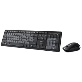   Genius Billentyűzet/Egér Kit - KM-8200 Dual Color (Vezeték nélküli, USB, fekete-szürke)
