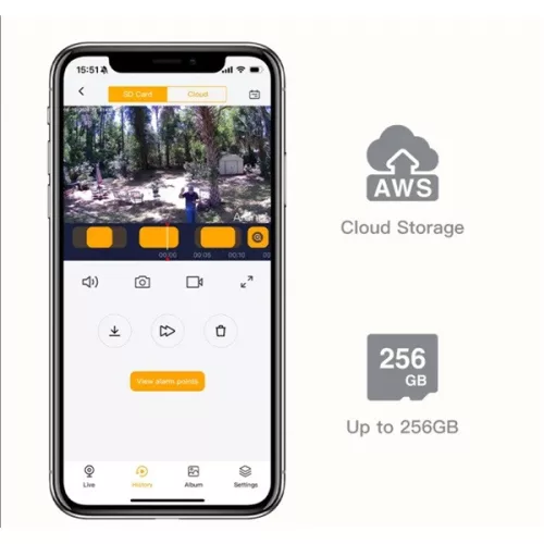 Arenti IP 4G PT dómkamera - GO3G + SP2 AOV (3MP, 3,6mm, kültéri, IR10m, 10400mAh, microSD, mikr., hangsz, SP2 napelem)