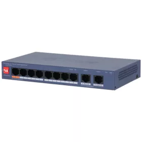   Dahua switch PoE - CS4010-8ET2GT-60 (Cloud menedzsment; 8x 10/100 Mbps PoE + 2x 1Gbps port, 60W)