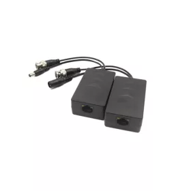   Dahua Video Balun+táp - PFM801-4MP-B10 (HDCVI, 2MP 200m, Cat5e/Cat6; 10db/csomag, 24–36 VDC in - 12V out)