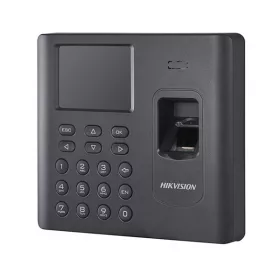   Hikvision Munkaidő nyilvántartó terminál - DS-K1A802AMF-B (ujjlenyomat/kártya/kód, LCD kiejlző, 10/100, hangszóró)