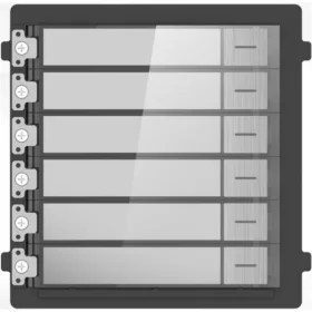   Hikvision IP kaputelefon bővítőmodul - DS-KD-KK/S (6 lakásos nyomógomb)