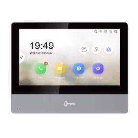   Hikvision IP kaputelefon - DS-KH8350-TE1 (beltéri egység, 7" touch screen, PoE, szürke)