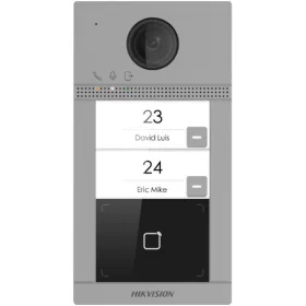   Hikvision IP kaputelefon - DS-KV8213-WME1 Flush (2MP, kültéri egység, 2 lakásos, IP65, IR, I/O, wifi, Mifare kártyaol)