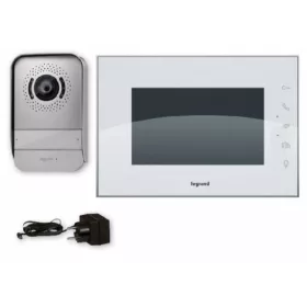   Legrand 2 vezetékes színes video kaputelefon szett, 1 v. 2 lakásos, 7"-os fehér beltéri egységgel