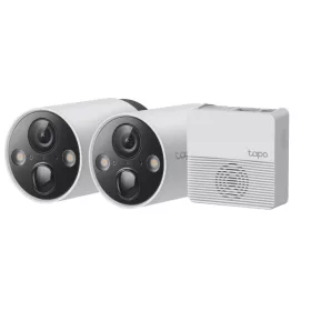  TP-link IP wifi Cső kamera - Tapo C420S2 KIT (2 kamera + hub; Akku; 4MP, 3mm, IP65, H264, IR15m, SD, mikrofon, hangsz)