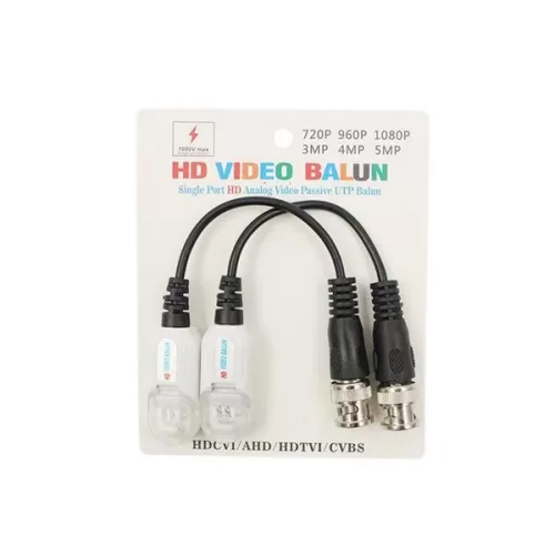 WaliSec HDVB03AC BNC-UTP(sorkapocs gyorscsatlakozó) átalakító/balun, max 5MP, 2db/csomag, AHD/CVI/TVI kamerákhoz