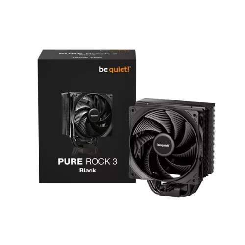 Be Quiet! CPU Cooler - PURE ROCK 3 Black (AMD: AM4/AM5; Intel: 1851/1700/1200/1150/1151/1155)